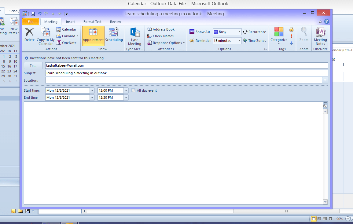 How To Schedule A Meeting In Outlook? - KAPsNotes